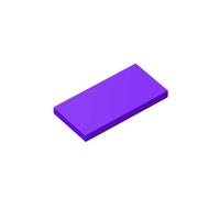 Classic Building Bricks Tile 2x4 with Groove 100 Piece, Compatible with Lego Parts and Pieces 87079, Creative Play Set - 100% Compatible with All Major Brick Brands(Colour:Purple)