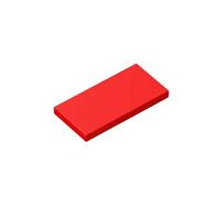 Classic Building Bricks Tile 2x4 with Groove 100 Piece, Compatible with Lego Parts and Pieces 87079, Creative Play Set - 100% Compatible with All Major Brick Brands(Colour:Red)