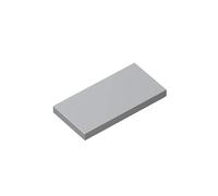 Classic Building Bricks Tile 2x4 with Groove 100 Piece, Compatible with Lego Parts and Pieces 87079, Creative Play Set - 100% Compatible with All Major Brick Brands(Colour: Light Grey)