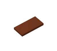 Classic Building Bricks Tile 2x4 with Groove 100 Piece, Compatible with Lego Parts and Pieces 87079, Creative Play Set - 100% Compatible with All Major Brick Brands(Colour:Brown)