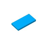 Classic Building Bricks Tile 2x4 with Groove 100 Piece, Compatible with Parts and Pieces 87079, Creative Play Set - 100% Compatible with All Major Brick Brands(Colour:Sky Blue)