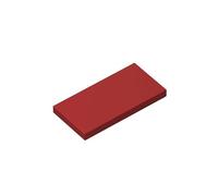Classic Building Bricks Tile 2x4 with Groove 100 Piece, Compatible with Parts and Pieces 87079, Creative Play Set - 100% Compatible with All Major Brick Brands(Colour:Persimmon Red)
