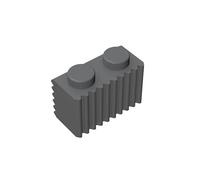 Classic Building Bulk Brick 1x2 with Grille, 100 Piece Building Dark Grey 1x2 with Grille, Compatible with Lego Parts and Pieces 2877(Colour: Dark Grey)