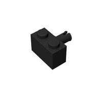 Classic Building Bulk Brick 1x2 with Pin 100 Pieces, Compatible with Lego Parts and Pieces 2458(Colour: Black)