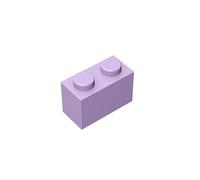 Classic Building Bulk Brick Block 1x2, 200 Piece Building Brick Lavender, Compatible with Lego Parts and Pieces 3004, Compatible with Major Brands(Colour:Lavender)