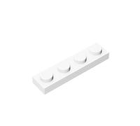 Classic building plate 1x4 plate, 100 pieces Compatible with parts 3710, creative play set - 100% compatible with all major brick brands (colour:White)
