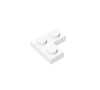 Classic Building Plate 2x2 Corner 200 Piece, Compatible with All Major Brick Brands Parts and Pieces 2420, Creative Play Set (Colour: White)
