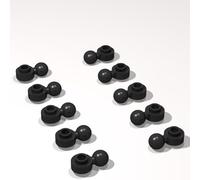 Classic Building Plate Bulk, Round 1x1 with Tow Ball with Shaped Hole 260 Piece, Compatible with Lego Parts and Pieces: (Color:Black)