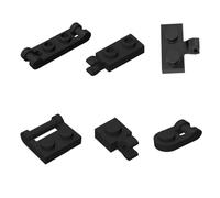 Classic Building Plate Verticalw Holder, 6 Sizes Plate Side with Groove Connecting Parts Compatible with Lego Parts and Pieces (100 Pcs)
