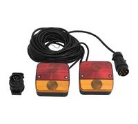 (classic bulb, 10.5 x 5 x 9.5 cm) vidaXL 2x Trailer Lights Red 12V 10.5x5x9.5 cm/10.5x7.5x10 cm Classic/Led Bulb