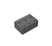 Classic Bulk Brick 2x3 200 Pieces, Compatible with Major Brands Parts and Pieces 3002 (Colour: Dark Grey)