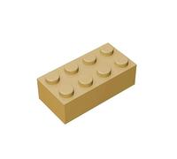 Classic Bulk Brick Block 2x4, 100 Piece Building Brick Apricot Yellow, Compatible with Lego Parts and Pieces 3001(Colour:Apricot Yellow)