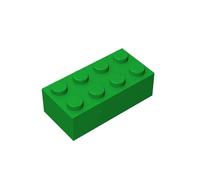 Classic Bulk Brick Block 2x4, 100 Piece Building Brick Green, Compatible with Lego Parts and Pieces 3001(Colour:Green)