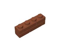 Classic Bulk Brick Block, Masonry Profile Bricks Wall Blocks Parts, 100 Pcs Coffee 1x4 Masonry Profile Brick, Compatible with Lego Parts and Pieces 15533(Colour:Coffee)