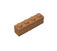 Classic Bulk Brick Block, Masonry Profile Bricks Wall Blocks Parts, 100 Pcs Light Coffee 1x4 Masonry Profile Brick, Compatible with Lego Parts and Pieces 15533(Colour:Light Coffee)