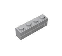 Classic Bulk Brick Block, Masonry Profile Bricks Wall Blocks Parts, 100 Pcs Light Gray 1x4 Masonry Profile Brick, Compatible with Lego Parts and Pieces 15533(Colour:Light Gray)