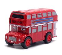 Classic Bus Double Decker Red Bus Models Toy, Alloy Diecast Pull Back Alloy Toy Vehicles,Metal Die Cast Free Wheeling Action Toy,Models City Cars Accessories ModelsToy for Kids and Collectors -B