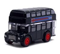 Classic Bus Double Decker Red Bus Models Toy, Alloy Diecast Pull Back Alloy Toy Vehicles,Metal Die Cast Free Wheeling Action Toy,Models City Cars Accessories ModelsToy for Kids and Collectors-Black