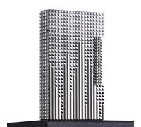 Classic Butane Copper Exquisitely Carved Vintage Lighter, Side Slide Ignition Trench for Men Dad Husband Gift Collect, Silver