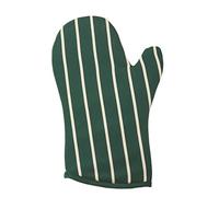 Classic Butcher's Stripe 100 Percent Cotton Oven Gauntlet, Racing Green