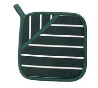Classic Butcher's Stripe 100 Percent Cotton Pot Grab, Green