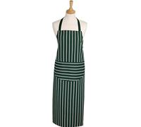 Dexam Rushbrookes Classic Butchers Stripe Adult Apron Long Green
