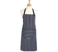 Classic Butcher's Stripe Standard Length Adult Apron in Navy Blue