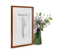 Classic by Casa Chic - Solid Wood A2 Photo Frame - Rustic Brown - Mount for A3 Picture - Perspex Front