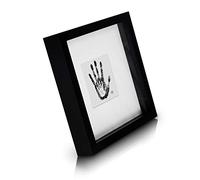 Classic by Casa Chic - Solid Wood Box Frame - Black - 9x9 inch (23x23cm) Photo Frame - 3D Shadow Effect - Mount for 4x4 inch (10x10cm) Picture - Glass Front