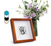 Classic by Casa Chic - Solid Wood Box Frame - Rustic Brown - 9x9 inch (23x23cm) Photo Frame - 3D Shadow Effect - Mount for 4x4 inch (10x10cm) Picture - Glass Front