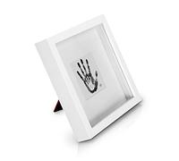 Classic by Casa Chic - Solid Wood Box Frame - White - 9x9 inch (23x23cm) Photo Frame - 3D Shadow Effect - Mount for 4x4 inch (10x10cm) Picture - Glass Front