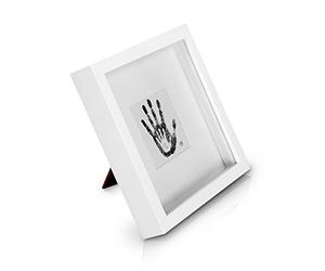 Classic by Casa Chic - Solid Wood Box Frame - White - 9x9 inch (23x23cm) Photo Frame - 3D Shadow Effect - Mount for 4x4 inch (10x10cm) Picture - Glass Front