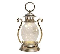 Classic Cabin Luminaire - Antique Hanging Light, Mini Retro Decoration, Traditional Holiday Accent, Battery Powered Glow Lamp, Rustic Indoor Display | Lighting for Halloween Christmas Events