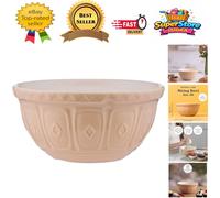 Mason Cash Cane Mixing Bowl Size 30 | Iconic 21cm Earthenware Bowl | 1.1 Litre Capacity | Dishwasher Safe | Classic British Design