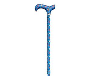 Classic Canes Animal Friends Butterfly Cane - Derby Handle Stylish Fashionable Adjustable Aluminium Walking Stick 73-95cm 265g - Modern Ergonomic Support Sticks Fitted Non-Slip Rubber Ferrule