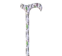 Classic Canes, British Woodpeckers Adjustable Derby Walking Stick - Unique, Elegant, Lightweight, Aluminium, Adjustable 73-95cm - Ergonomic Grip with Non-Slip Rubber Ferrule