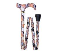 Classic Canes, Classic Cats Four Section Folding Walking Stick - Uniquely Designed, Elegant, Lightweight, Durable, Aluminium, Adjustable 82-92 cm - Ergonomic Grip with Non-Slip Rubber Ferrule