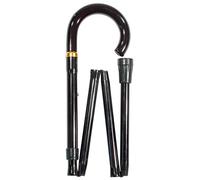 Classic Canes Folding Stick with Moulded Black Handle