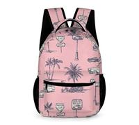 Classic-Car Beach Palm Trees Laptop Backpack Travel Daypack Work Bag Cute Computer Bag for Men Women