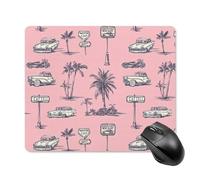 Classic-Car Beach Palm Trees Mouse Pad Square Mouse Mat Cute Mousepad
