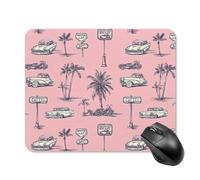Classic-Car Beach Palm Trees Mouse Pad Square Mouse Mat Cute Mousepad