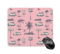 Classic-Car Beach Palm Trees Mouse Pad Square Mouse Mat Cute Mousepad