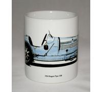 Classic Car Mug. Bugatti Type 35B Hand Drawn Illustration.