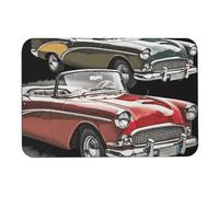 Classic Car Roadsters Old Fashioned Stone Bath Mats Classic Car Roadsters Old Fashioned Diatomaceous Earth Bath Mat Super Absorbent Bathroom Floor Mat Quick Drying Shower Mat for Shower Bathtub Bathro