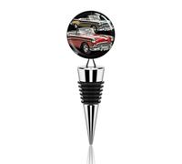 Classic Car Roadsters Old Fashioned Wine Stoppers Reusable Wine Bottle Stopper Decorative Champagne Stoppers Silicone Beverage Bottle Sealer Keep Fresh, Leakproof Wines Saver for Bar Party Decor