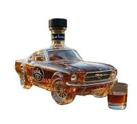 Classic Car Shaped Whiskey Decanter, 350ml Borosilicate Glass Bottle, Liquor Dispenser, Home Bar Decor Jack sticker