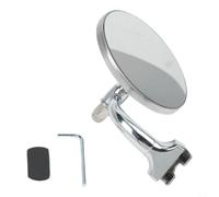 Classic Car Side Mirror | Round Stainless Steel Retro View, Silver Finish, For Vintage Auto Exterior, Easy Install, Clear Wide Angle Safety