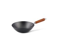 Classic Carbon Steel Non Stick Wok 27cm with Wooden Handle - Black Ken Hom Black One Size