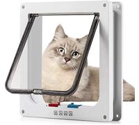 Classic Cat Flap 4 Manual Locking Options L White