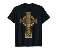 Classic Celtic Cross - antique gold splatter T-Shirt T-Shirt